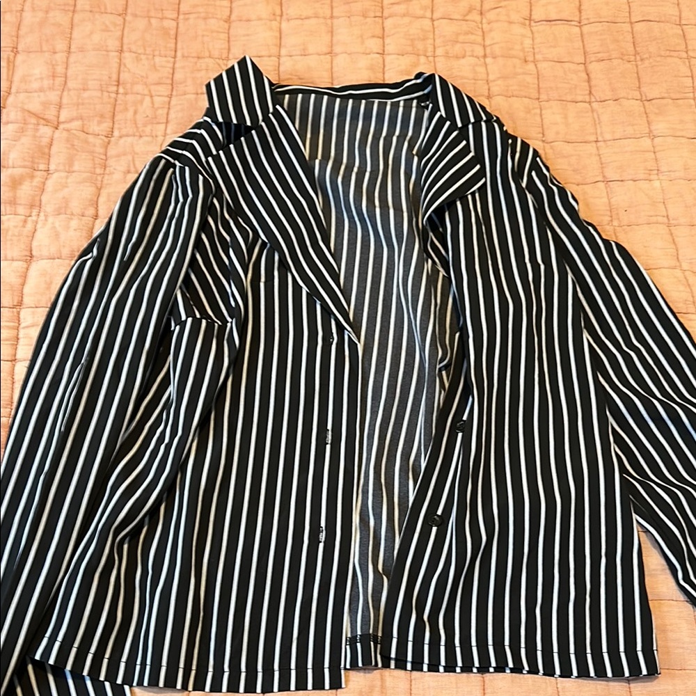 Black and White Striped Shirt